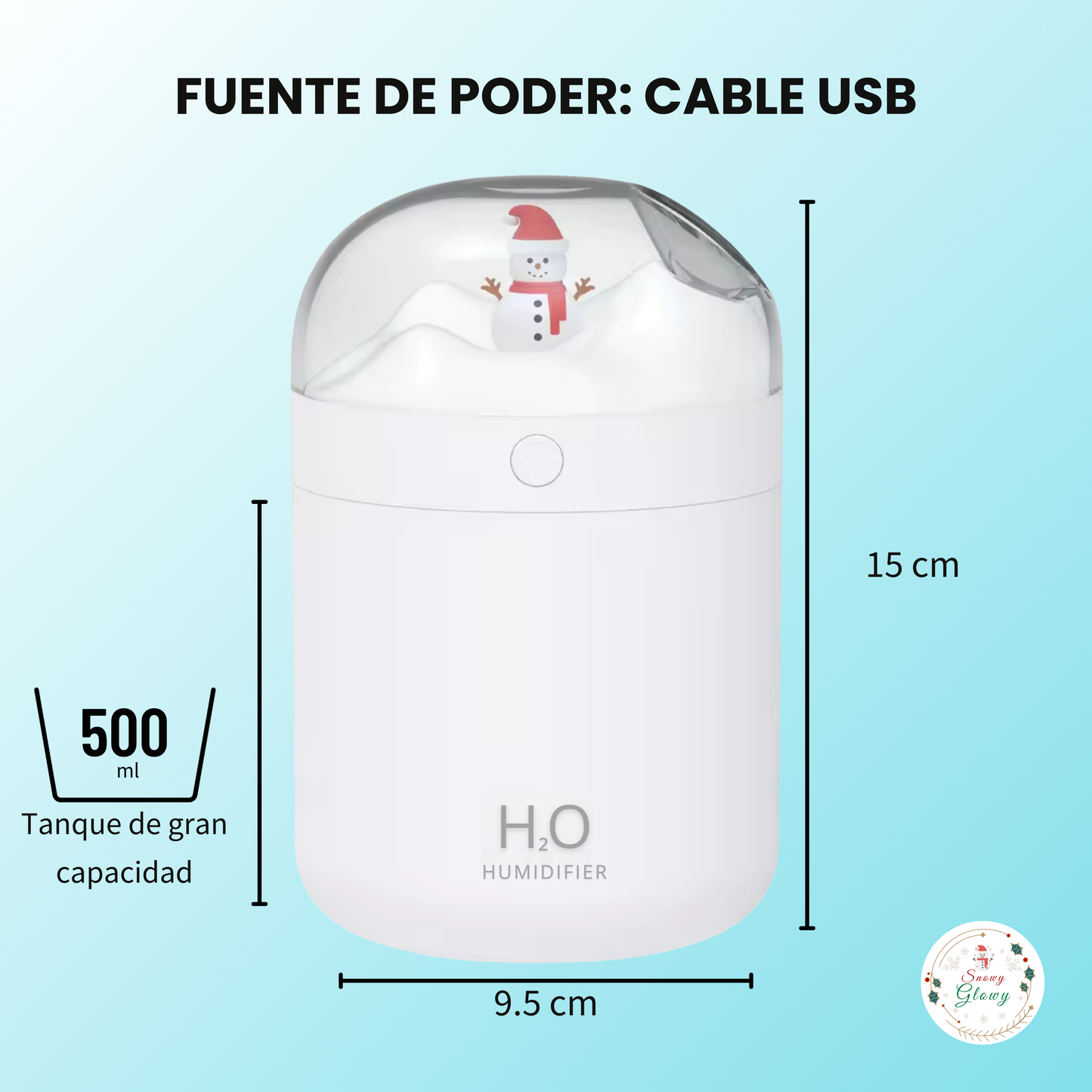 Snowy Glowy™ Humidificador y Lámpara