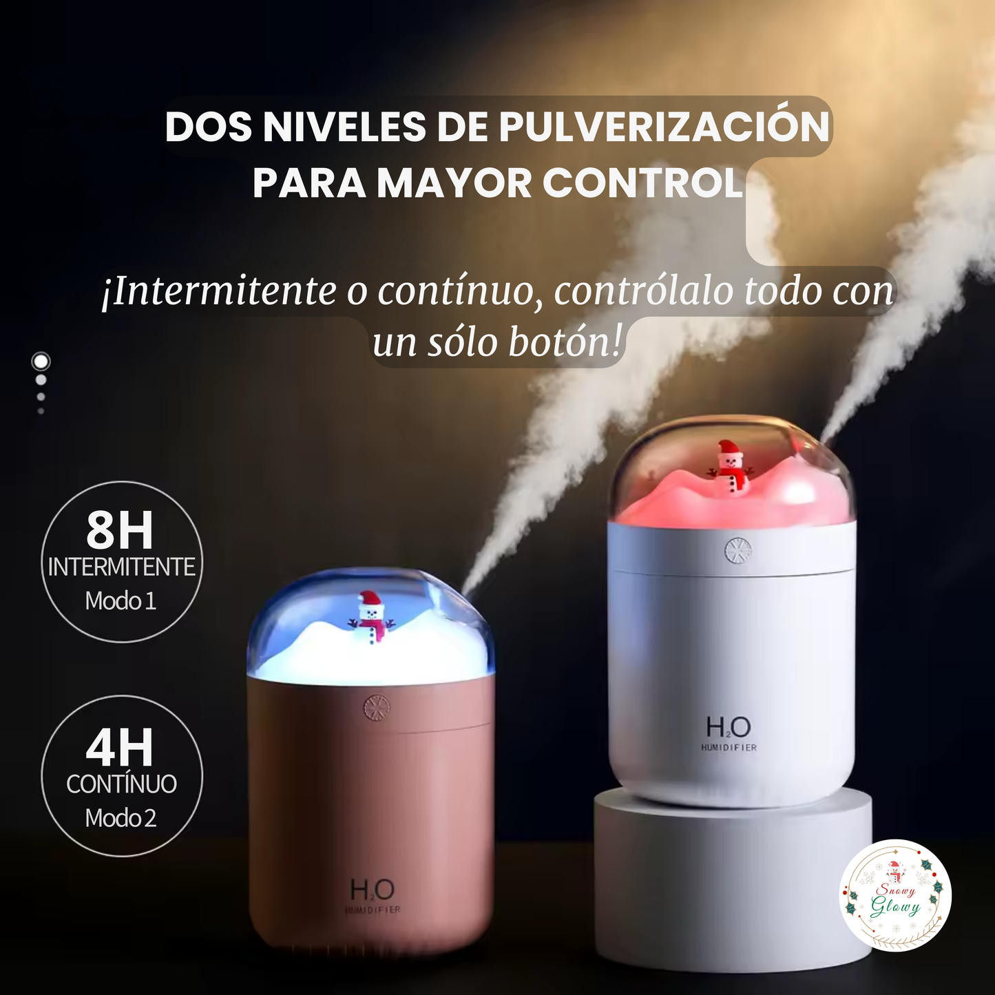 Snowy Glowy™ Humidificador y Lámpara